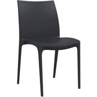 Berkfield Home Beautiful Garden Chairs 2 pcs Anthracite 50x46x80 cm Polypropylene in Charcoal | Size: 50 x 46 x 80 cm