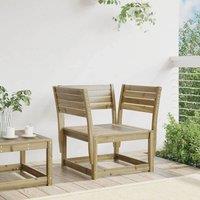 Berkfield Home Beautiful Garden Chair Impregnated Wood Pine in Brown