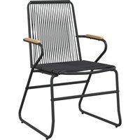 Berkfield Home Beautiful Garden Chairs 2 pcs Black 58x59x85.5 cm PVC Rattan