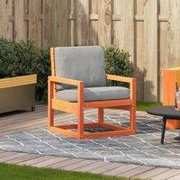 Berkfield Home Beautiful Garden Chair Wax Brown 57.5x63x76 cm Solid Wood Pine
