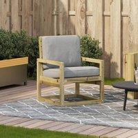 Berkfield Home Beautiful Garden Chair 57.5x63x76 cm Impregnated Wood Pine in Brown