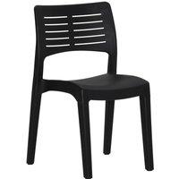 Berkfield Home Comfortable Garden Chairs 2 pcs Anthracite Polypropylene in Black