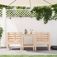 Berkfield Home Beautiful Garden Chairs 2 pcs 61.5x53x71 cm Solid Wood Pine in Light Tan