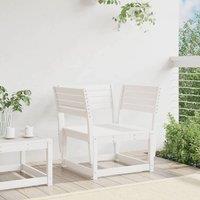 Berkfield Home Beautiful Garden Chair White Solid Wood Pine