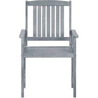 Berkfield Home Dense Garden Chairs 8 pcs Solid Acacia Wood Grey