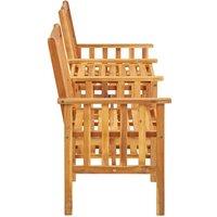 Berkfield Home Durable Garden Chairs with Tea Table 159x61x92 cm Solid Acacia Wood in Brown | Size: 159 x 61 x 92 cm