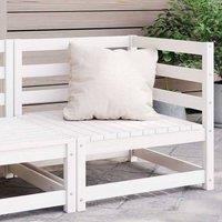 Berkfield Home Sturdy Garden Corner Sofa White Solid Wood Pine
