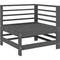 Berkfield Home Beautiful Garden Corner Sofas 2 pcs Grey Solid Wood Pine