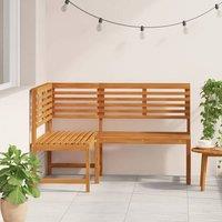 Berkfield Home Beautiful Garden Corner Bench 140 cm Solid Acacia Wood in Brown