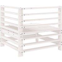 Berkfield Home Beautiful Garden Corner Sofa White Solid Wood Pine