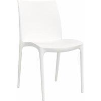 Berkfield Home Beautiful Garden Chairs 2 pcs White 50x46x80 cm Polypropylene | Size: 50 x 46 x 80 cm
