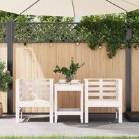 Berkfield Home Beautiful Garden Chairs 2 pcs White 61.5x53x71 cm Solid Wood Pine
