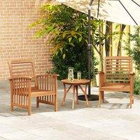 Berkfield Home Beautiful Garden Chairs 2 pcs Solid Acacia Wood in Brown