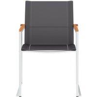 Berkfield Home Classic Garden Chairs 2 pcs Textilene & Stainless Steel Grey