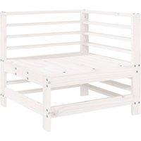 Berkfield Home Beautiful Garden Corner Sofas 2 pcs White Solid Wood Pine