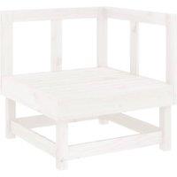 Berkfield Home Beautiful Garden Corner Sofas 2 pcs White Solid Wood Pine