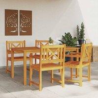 Berkfield Home Elegant Garden Chairs 4 pcs 56x55.5x90 cm Solid Wood Acacia in Brown