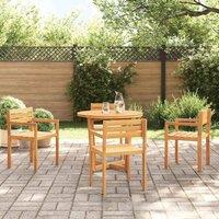 Berkfield Home Beautiful Garden Chairs 4 pcs 50x53x80 cm Solid Wood Acacia in Brown | Size: 50 x 53 x 80 cm