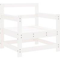 Berkfield Home Beautiful Garden Chairs 2 pcs White Solid Wood Pine