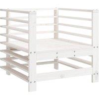 Berkfield Home Beautiful Garden Chairs 2 pcs White Solid Wood Pine