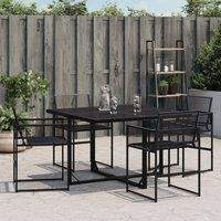 Berkfield Home Beautiful Garden Chairs 4 pcs Black Poly Rattan