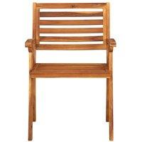 Berkfield Home Dense Garden Chairs 6 pcs Solid Acacia Wood in Brown