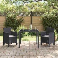 Berkfield Home Modern Garden Chair Set of 2 Anthracite, Light Grey