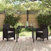 Berkfield Home Modern Garden Chairs with Cushions Set of 2 Brown, Taupe in Brown