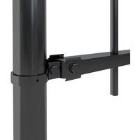 Berkfield Home Elegant Garden Fence with Spear Top Steel 8.5x1.5 m Black