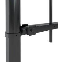 Berkfield Home Elegant Garden Fence with Spear Top Steel 11.9x0.6 m Black