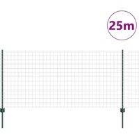 Berkfield Home Green Garden Fence Set Set of 2 Green Steel 25 x 1 m Durable