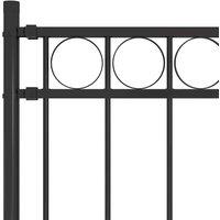 Berkfield Home Elegant Garden Fence Steel 1.7x1.5 m Black