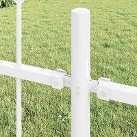 Berkfield Home Decorative Garden Fence with Spear Top - White, 3.4x1 m, Steel in White