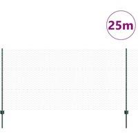 Berkfield Home Green Garden Fence Set Set of 2 Green Metal Large Durable