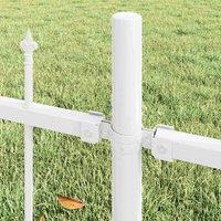 Berkfield Home White Garden Fence with Hoop Top White 1.7x0.75 m Steel