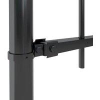 Berkfield Home Elegant Garden Fence with Spear Top Steel 11.9x1.5 m Black