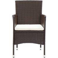 Berkfield Home Modern Garden Dining Chairs 4 pcs Poly Rattan Brown