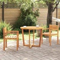 Berkfield Home Beautiful Garden Dining Table Round 90x75 cm Solid Wood Acacia in Brown | Size: 90x75 cm