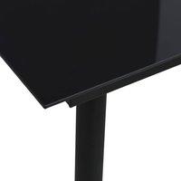 Berkfield Home Modern Garden Dining Table Black 80x80x74 cm Steel & Glass | Size: 80 x 80 x 74 cm