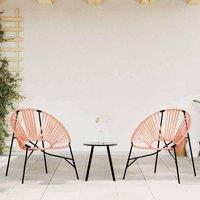 Berkfield Home Beautiful Garden Egg Chair Black & Orange Poly Rattan in Pale Orange