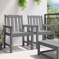 Berkfield Home Modern Garden Dining Chairs 2 pcs Light Grey HDPE
