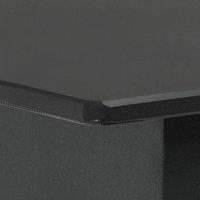 Berkfield Home Decorative Garden Dining Table Black 80x80x74 cm Steel & Glass | Size: 80 x 80 x 74 cm