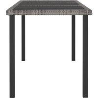 Berkfield Home Durable Garden Dining Table Grey 180x70x73 cm Poly Rattan | Size: 180 x 70 x 73 cm
