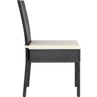 Berkfield Home Modern Garden Dining Chairs 2 pcs Poly Rattan Black