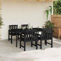 Berkfield Home Modern Garden Dining Chairs 4 pcs Black 65, 5x55, 5x88 cm HDPE
