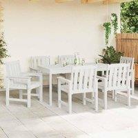 Berkfield Home White Garden Dining Chairs 6 pcs White 65.5x55.5x88 cm HDPE