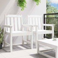Berkfield Home White Garden Dining Chairs 2 pcs White HDPE