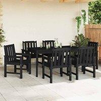 Berkfield Home Modern Garden Dining Chairs 6 pcs Black 65, 5x55, 5x88 cm HDPE