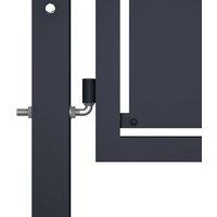Berkfield Home Sturdy Garden Gate Steel 100x175 cm Anthracite in Dark Grey