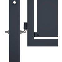 Berkfield Home Sturdy Garden Gate Steel 100x75 cm Anthracite in Dark Grey